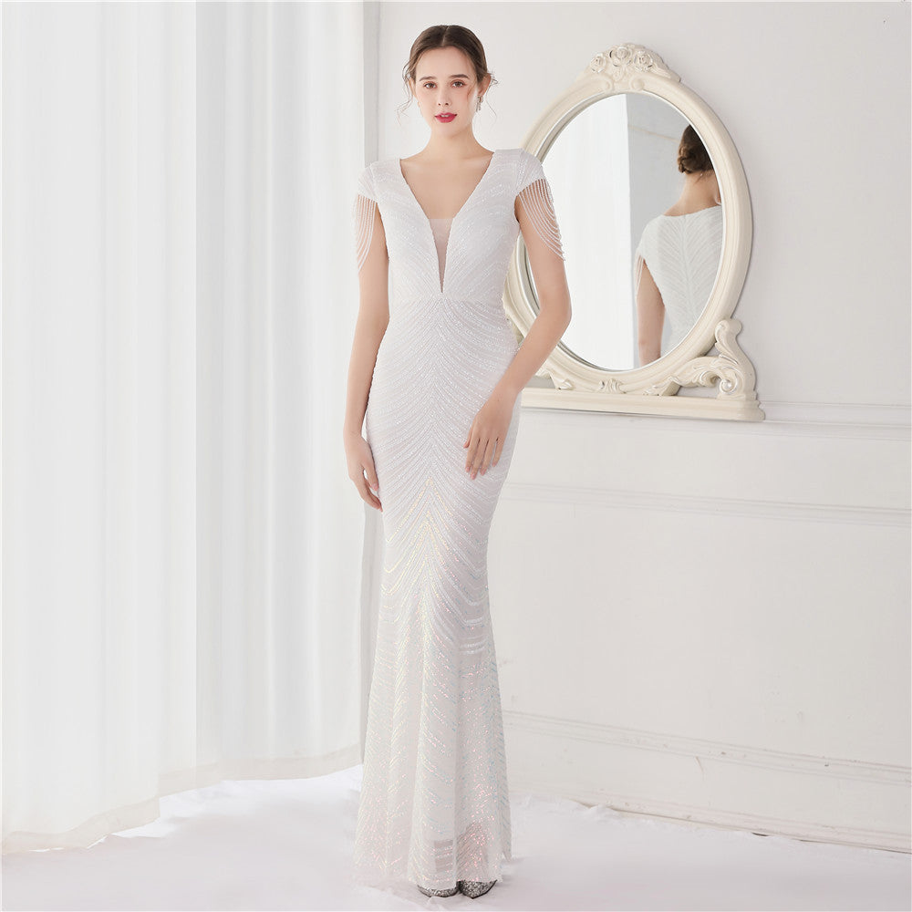 Flower Sequin Party & Cocktail Gown