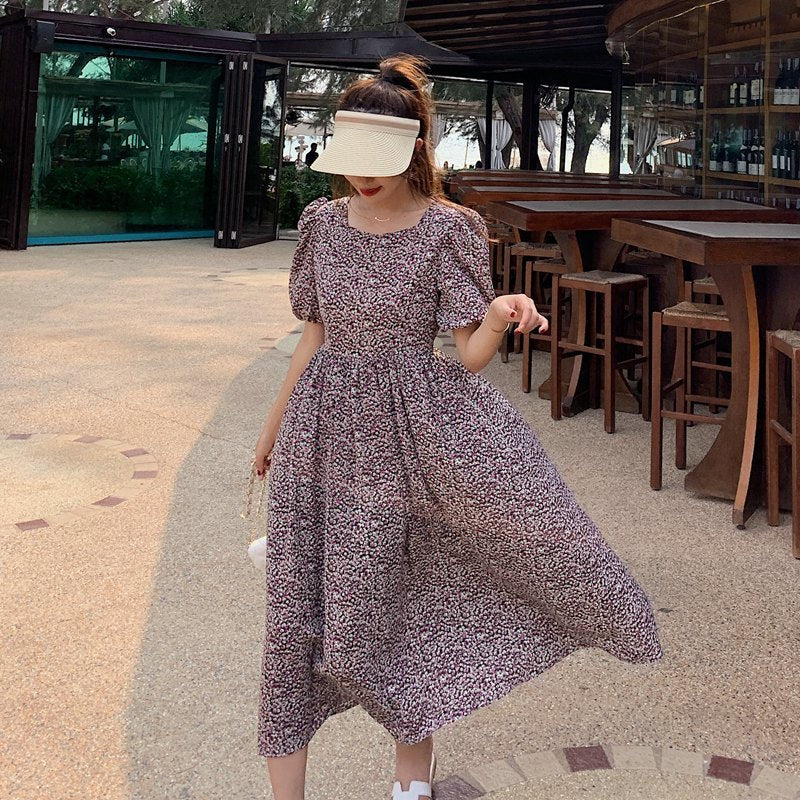 Women's Vintage Floral Retro Summer Dress