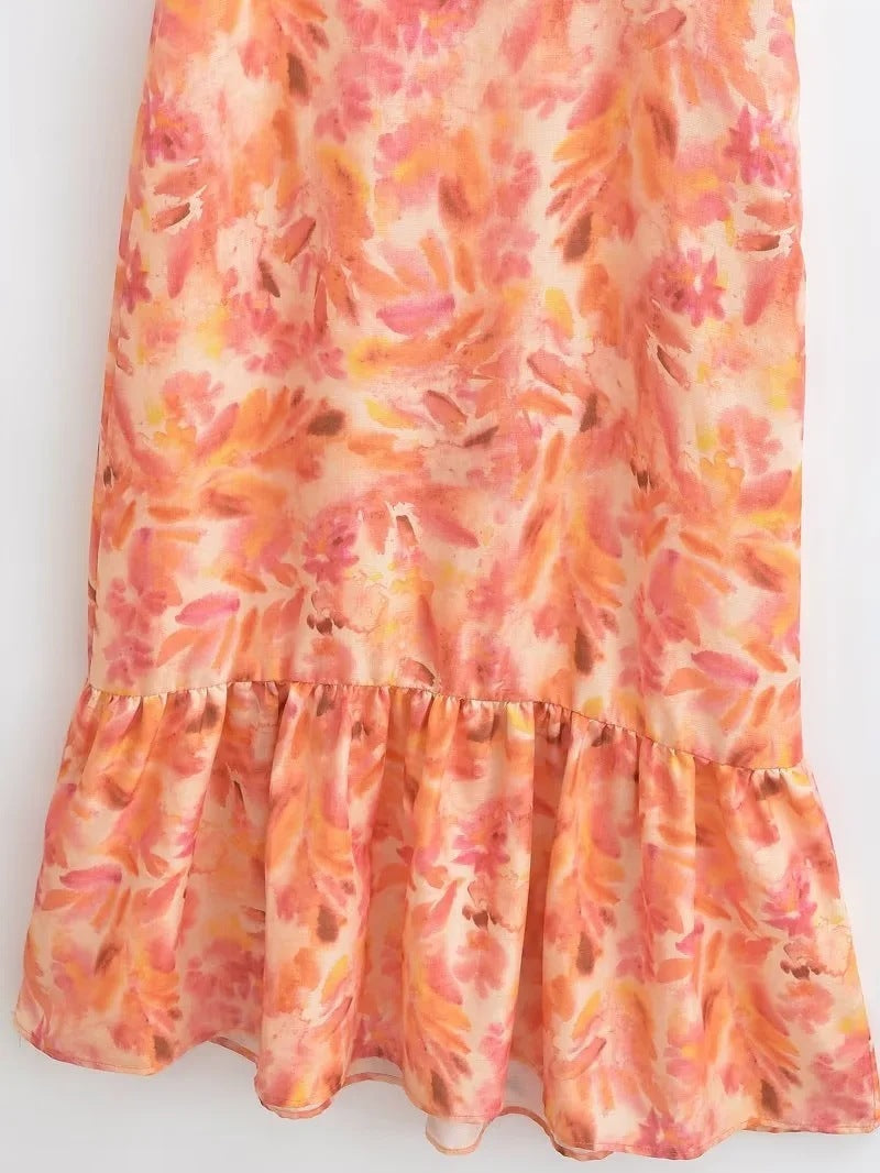 Women's Laminated Design Party Midi Dress