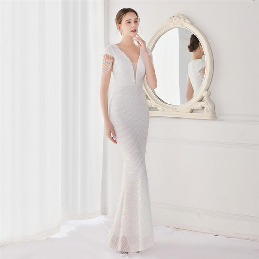 Flower Sequin Party & Cocktail Gown